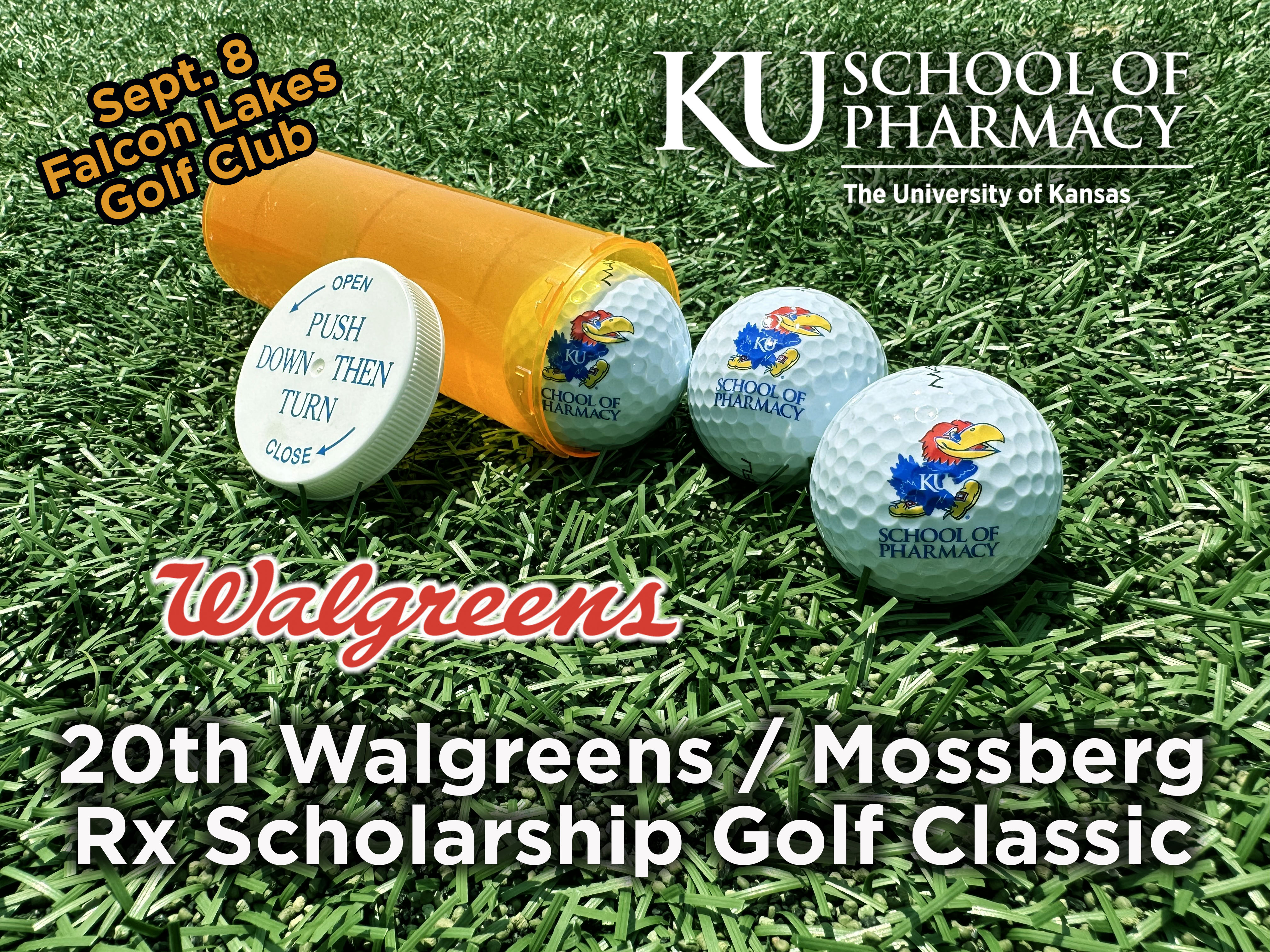 20th Walgreens/Mossberg Rx Scholarship Golf Classic. Sept. 8, Falcon Lakes Golf Club.