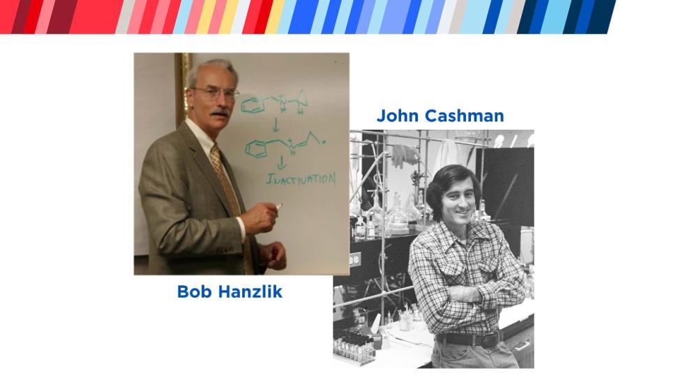 Professor Bob Hanzlik and former student John Cashman.